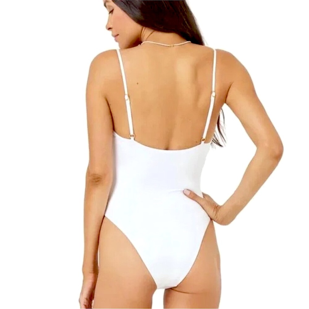 l*space White Cutout One-Piece Bridal Swimsuit - Picture 13 of 16